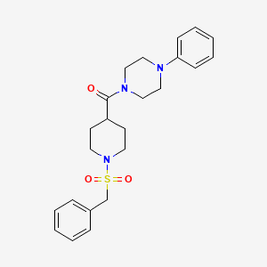 molecular formula C23H29N3O3S B4746698 1-{[1-(benzylsulfonyl)-4-piperidinyl]carbonyl}-4-phenylpiperazine 