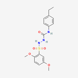 molecular formula C17H21N3O5S B4746740 2-[(2,5-dimethoxyphenyl)sulfonyl]-N-(4-ethylphenyl)hydrazinecarboxamide 