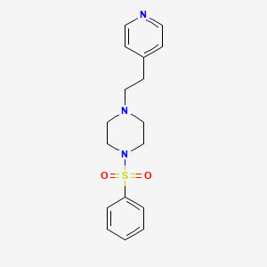 molecular formula C17H21N3O2S B4746751 1-(phenylsulfonyl)-4-[2-(4-pyridinyl)ethyl]piperazine 