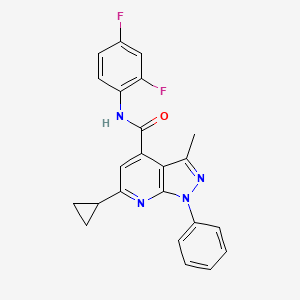 molecular formula C23H18F2N4O B4746764 6-cyclopropyl-N-(2,4-difluorophenyl)-3-methyl-1-phenyl-1H-pyrazolo[3,4-b]pyridine-4-carboxamide 