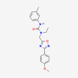 molecular formula C20H22N4O3 B4746768 N-ethyl-N-{[3-(4-methoxyphenyl)-1,2,4-oxadiazol-5-yl]methyl}-N'-(3-methylphenyl)urea 