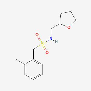 molecular formula C13H19NO3S B4746812 1-(2-methylphenyl)-N-(tetrahydro-2-furanylmethyl)methanesulfonamide 