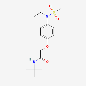 molecular formula C15H24N2O4S B4746842 N-(tert-butyl)-2-{4-[ethyl(methylsulfonyl)amino]phenoxy}acetamide 