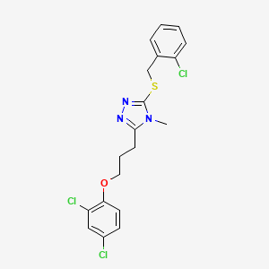 molecular formula C19H18Cl3N3OS B4746869 3-[(2-chlorobenzyl)thio]-5-[3-(2,4-dichlorophenoxy)propyl]-4-methyl-4H-1,2,4-triazole 
