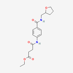 molecular formula C18H24N2O5 B4746875 ethyl 4-oxo-4-[(4-{[(tetrahydro-2-furanylmethyl)amino]carbonyl}phenyl)amino]butanoate 
