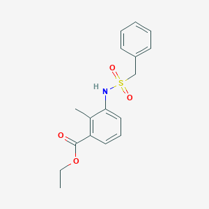molecular formula C17H19NO4S B4746893 ethyl 3-[(benzylsulfonyl)amino]-2-methylbenzoate 