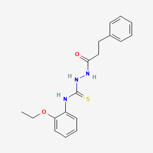 molecular formula C18H21N3O2S B4746910 N-(2-ethoxyphenyl)-2-(3-phenylpropanoyl)hydrazinecarbothioamide 