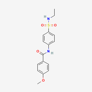molecular formula C16H18N2O4S B4746973 N-{4-[(ethylamino)sulfonyl]phenyl}-4-methoxybenzamide 