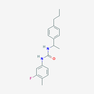 molecular formula C19H23FN2O B4747008 N-(3-fluoro-4-methylphenyl)-N'-[1-(4-propylphenyl)ethyl]urea 