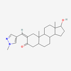 molecular formula C24H34N2O2 B4747010 17-hydroxy-2-[(1-methyl-1H-pyrazol-4-yl)methylene]androstan-3-one 
