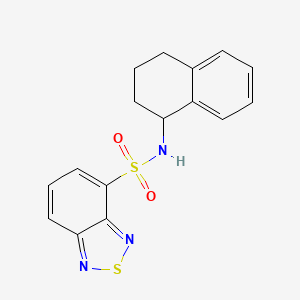 molecular formula C16H15N3O2S2 B4747011 N-(1,2,3,4-tetrahydro-1-naphthalenyl)-2,1,3-benzothiadiazole-4-sulfonamide 