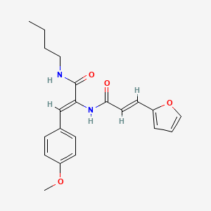 molecular formula C21H24N2O4 B4747035 N-butyl-2-{[3-(2-furyl)acryloyl]amino}-3-(4-methoxyphenyl)acrylamide 