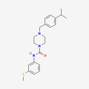 molecular formula C22H29N3OS B4747064 4-(4-isopropylbenzyl)-N-[3-(methylthio)phenyl]-1-piperazinecarboxamide 
