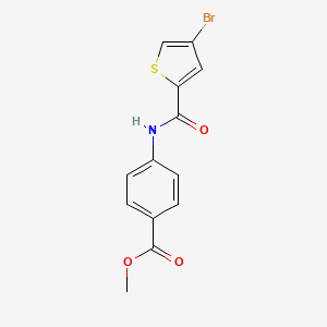 molecular formula C13H10BrNO3S B4747070 methyl 4-{[(4-bromo-2-thienyl)carbonyl]amino}benzoate 