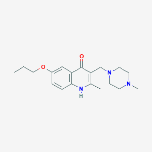 molecular formula C19H27N3O2 B4747079 2-methyl-3-[(4-methyl-1-piperazinyl)methyl]-6-propoxy-4-quinolinol 