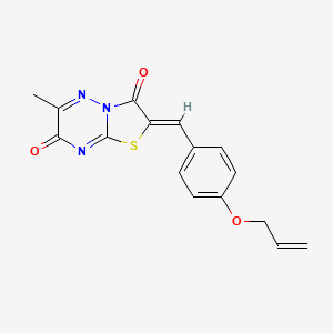 molecular formula C16H13N3O3S B4747101 2-[4-(allyloxy)benzylidene]-6-methyl-7H-[1,3]thiazolo[3,2-b][1,2,4]triazine-3,7(2H)-dione 