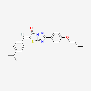 molecular formula C24H25N3O2S B4747113 2-(4-butoxyphenyl)-5-(4-isopropylbenzylidene)[1,3]thiazolo[3,2-b][1,2,4]triazol-6(5H)-one 