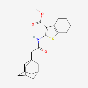 molecular formula C22H29NO3S B4747122 methyl 2-[(1-adamantylacetyl)amino]-4,5,6,7-tetrahydro-1-benzothiophene-3-carboxylate 