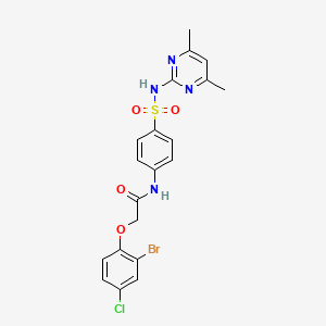 molecular formula C20H18BrClN4O4S B4747149 2-(2-bromo-4-chlorophenoxy)-N-(4-{[(4,6-dimethyl-2-pyrimidinyl)amino]sulfonyl}phenyl)acetamide 