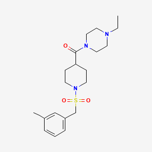 molecular formula C20H31N3O3S B4747165 1-ethyl-4-({1-[(3-methylbenzyl)sulfonyl]-4-piperidinyl}carbonyl)piperazine 