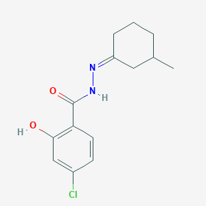 molecular formula C14H17ClN2O2 B4747208 4-chloro-2-hydroxy-N'-(3-methylcyclohexylidene)benzohydrazide 