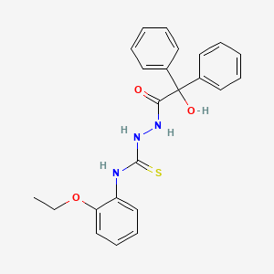molecular formula C23H23N3O3S B4747241 N-(2-ethoxyphenyl)-2-[hydroxy(diphenyl)acetyl]hydrazinecarbothioamide 