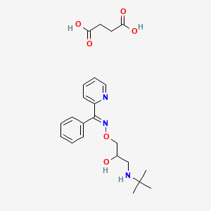 phenyl(2-pyridinyl)methanone O-[3-(tert-butylamino)-2-hydroxypropyl]oxime succinate (salt)