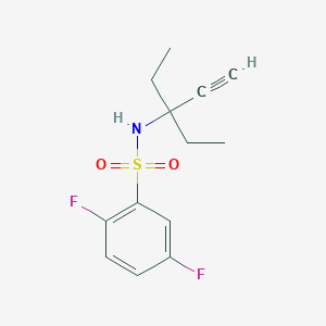molecular formula C13H15F2NO2S B4747257 N-(1,1-diethyl-2-propyn-1-yl)-2,5-difluorobenzenesulfonamide 