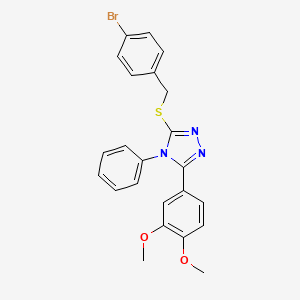 3-[(4-bromobenzyl)thio]-5-(3,4-dimethoxyphenyl)-4-phenyl-4H-1,2,4-triazole