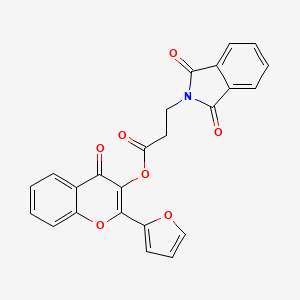 molecular formula C24H15NO7 B4747270 2-(2-furyl)-4-oxo-4H-chromen-3-yl 3-(1,3-dioxo-1,3-dihydro-2H-isoindol-2-yl)propanoate 