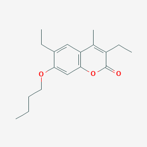 molecular formula C18H24O3 B4747274 7-butoxy-3,6-diethyl-4-methyl-2H-chromen-2-one 