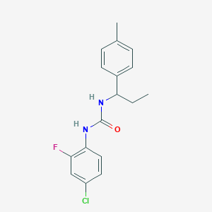 molecular formula C17H18ClFN2O B4747287 N-(4-chloro-2-fluorophenyl)-N'-[1-(4-methylphenyl)propyl]urea 