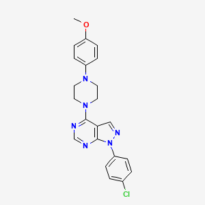 molecular formula C22H21ClN6O B4747311 1-(4-chlorophenyl)-4-[4-(4-methoxyphenyl)-1-piperazinyl]-1H-pyrazolo[3,4-d]pyrimidine 