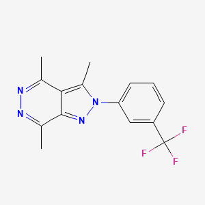 molecular formula C15H13F3N4 B4747328 3,4,7-trimethyl-2-[3-(trifluoromethyl)phenyl]-2H-pyrazolo[3,4-d]pyridazine 