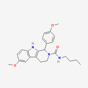 molecular formula C24H29N3O3 B4747332 N-butyl-6-methoxy-1-(4-methoxyphenyl)-1,3,4,9-tetrahydro-2H-beta-carboline-2-carboxamide 