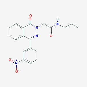 molecular formula C19H18N4O4 B4747335 2-[4-(3-nitrophenyl)-1-oxo-2(1H)-phthalazinyl]-N-propylacetamide 