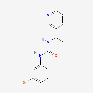molecular formula C14H14BrN3O B4747363 N-(3-bromophenyl)-N'-[1-(3-pyridinyl)ethyl]urea 