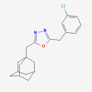 molecular formula C20H23ClN2O B4747367 2-(1-adamantylmethyl)-5-(3-chlorobenzyl)-1,3,4-oxadiazole 