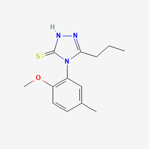 molecular formula C13H17N3OS B4747382 4-(2-methoxy-5-methylphenyl)-5-propyl-4H-1,2,4-triazole-3-thiol 