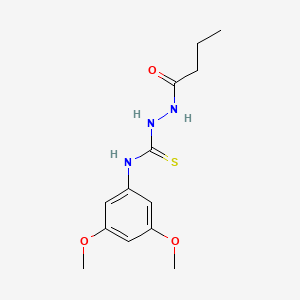 molecular formula C13H19N3O3S B4747392 2-butyryl-N-(3,5-dimethoxyphenyl)hydrazinecarbothioamide 
