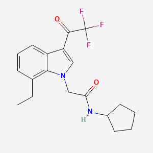 molecular formula C19H21F3N2O2 B4747420 N-cyclopentyl-2-[7-ethyl-3-(trifluoroacetyl)-1H-indol-1-yl]acetamide 