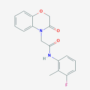 molecular formula C17H15FN2O3 B4747473 N-(3-fluoro-2-methylphenyl)-2-(3-oxo-2,3-dihydro-4H-1,4-benzoxazin-4-yl)acetamide 