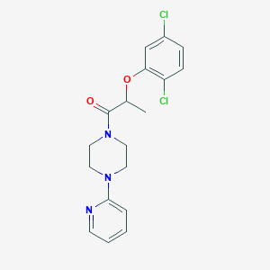 molecular formula C18H19Cl2N3O2 B4747574 1-[2-(2,5-dichlorophenoxy)propanoyl]-4-(2-pyridinyl)piperazine 