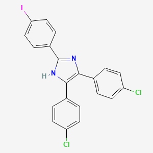 molecular formula C21H13Cl2IN2 B4747580 4,5-bis(4-chlorophenyl)-2-(4-iodophenyl)-1H-imidazole 
