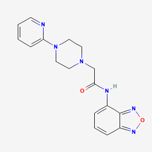 molecular formula C17H18N6O2 B4747616 N-2,1,3-benzoxadiazol-4-yl-2-[4-(2-pyridinyl)-1-piperazinyl]acetamide 