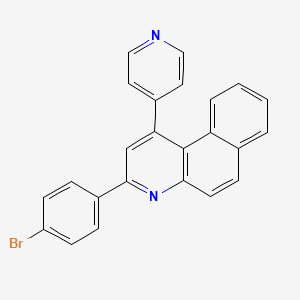 molecular formula C24H15BrN2 B4747658 3-(4-bromophenyl)-1-(4-pyridinyl)benzo[f]quinoline 