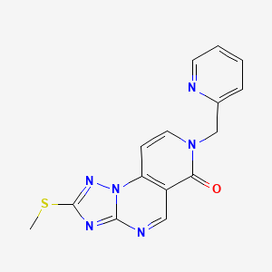 molecular formula C15H12N6OS B4747719 2-(methylthio)-7-(2-pyridinylmethyl)pyrido[3,4-e][1,2,4]triazolo[1,5-a]pyrimidin-6(7H)-one 