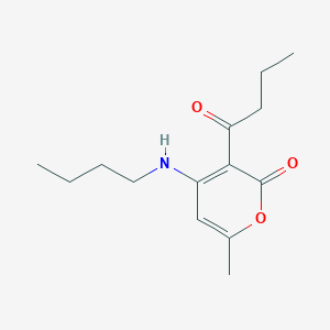 molecular formula C14H21NO3 B4747740 4-(butylamino)-3-butyryl-6-methyl-2H-pyran-2-one 