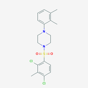molecular formula C19H22Cl2N2O2S B4747743 1-[(2,4-dichloro-3-methylphenyl)sulfonyl]-4-(2,3-dimethylphenyl)piperazine 