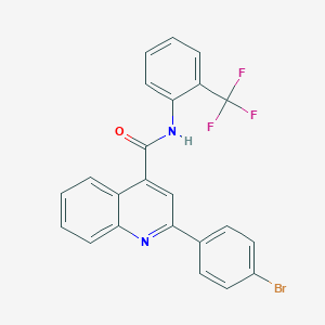 molecular formula C23H14BrF3N2O B4747783 2-(4-bromophenyl)-N-[2-(trifluoromethyl)phenyl]-4-quinolinecarboxamide 